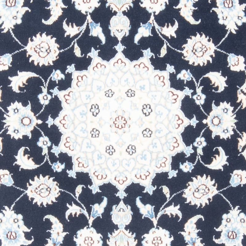 Tapis de couloir Tapis persan - Nain - Royal - 197 x 81 cm - bleu foncé