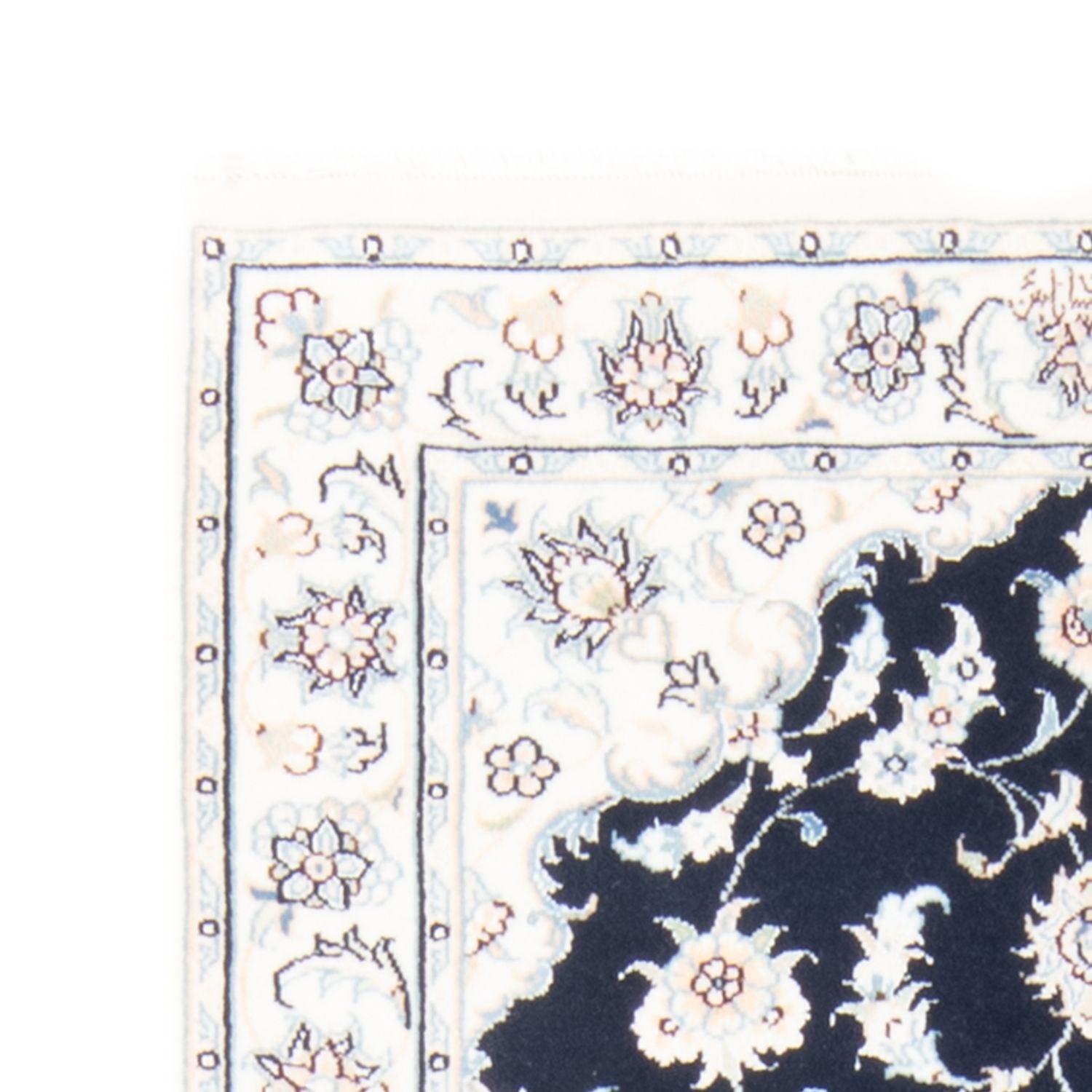 Tapis de couloir Tapis persan - Nain - Royal - 197 x 81 cm - bleu foncé