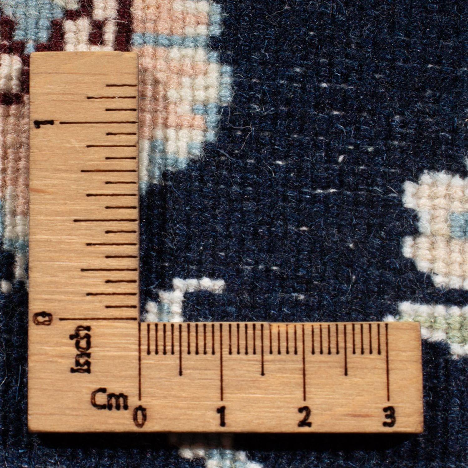 Tapis de couloir Tapis persan - Nain - Royal - 197 x 81 cm - bleu foncé