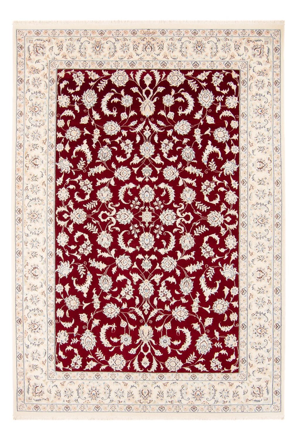 Tapis persan - Nain - 234 x 167 cm - rouge
