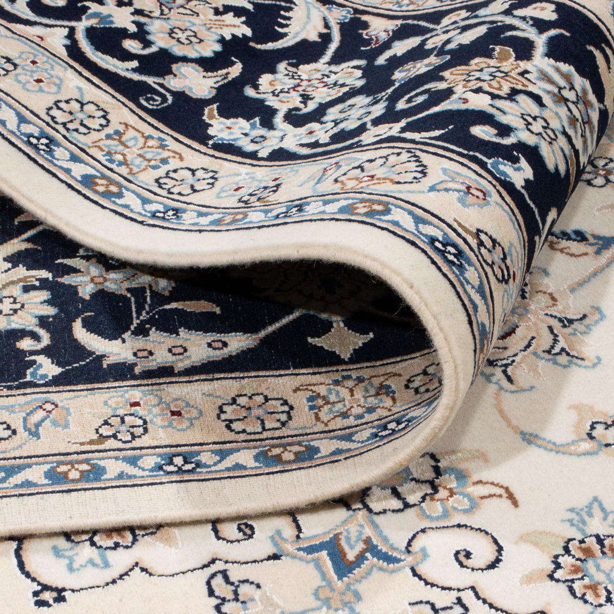 Tapis persan - Nain - 265 x 225 cm - crème