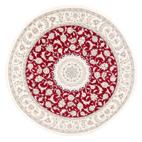 Tapis persan - Nain ronde  - 200 x 200 cm - rouge