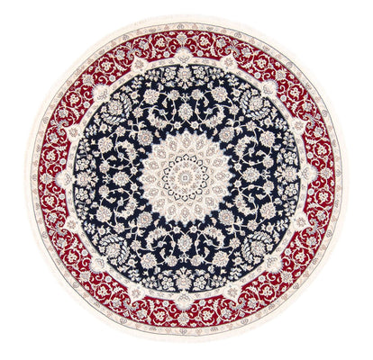 Tapis persan - Nain ronde  - 200 x 200 cm - bleu foncé