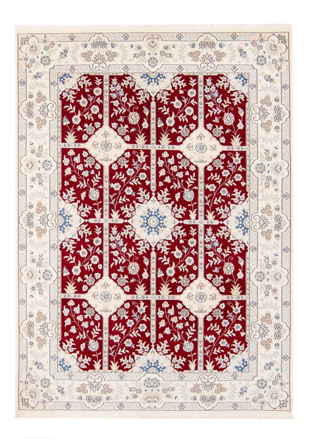 Tapis persan - Nain - 232 x 168 cm - rouge