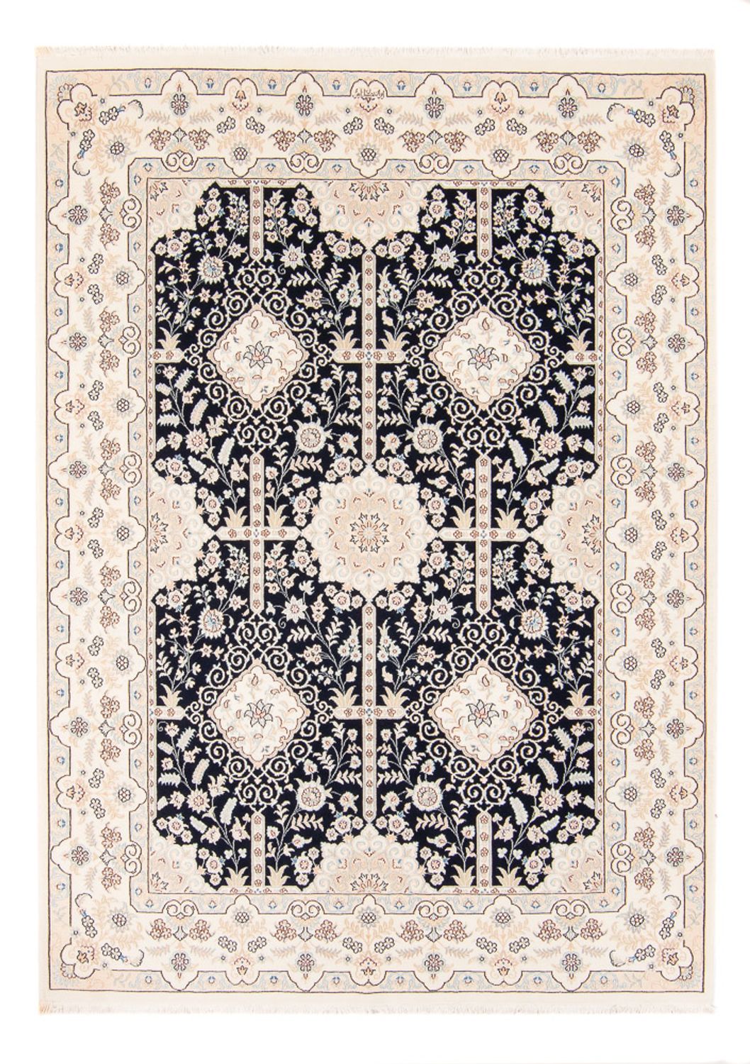 Tapis persan - Nain - 233 x 170 cm - bleu foncé