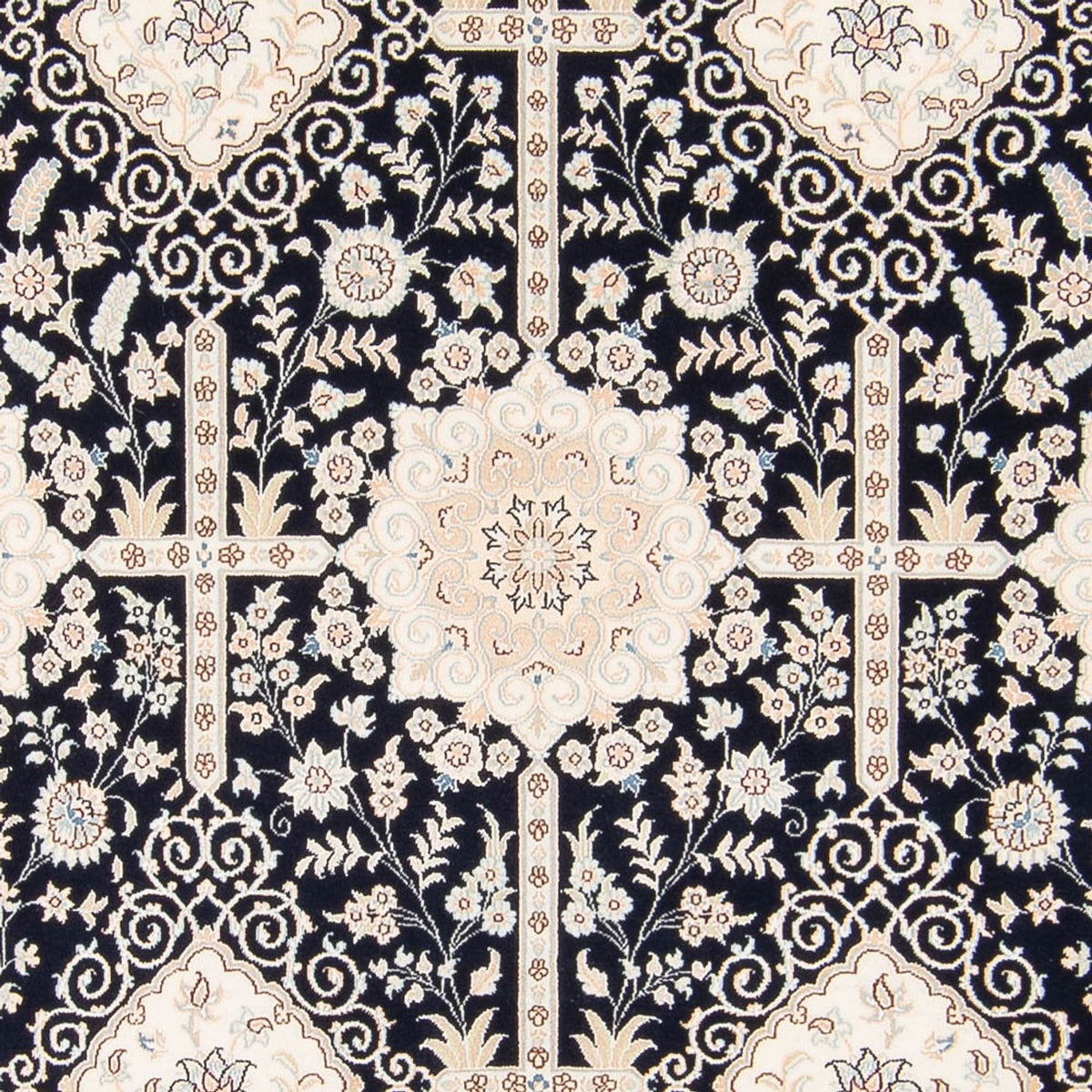 Tapis persan - Nain - 233 x 170 cm - bleu foncé