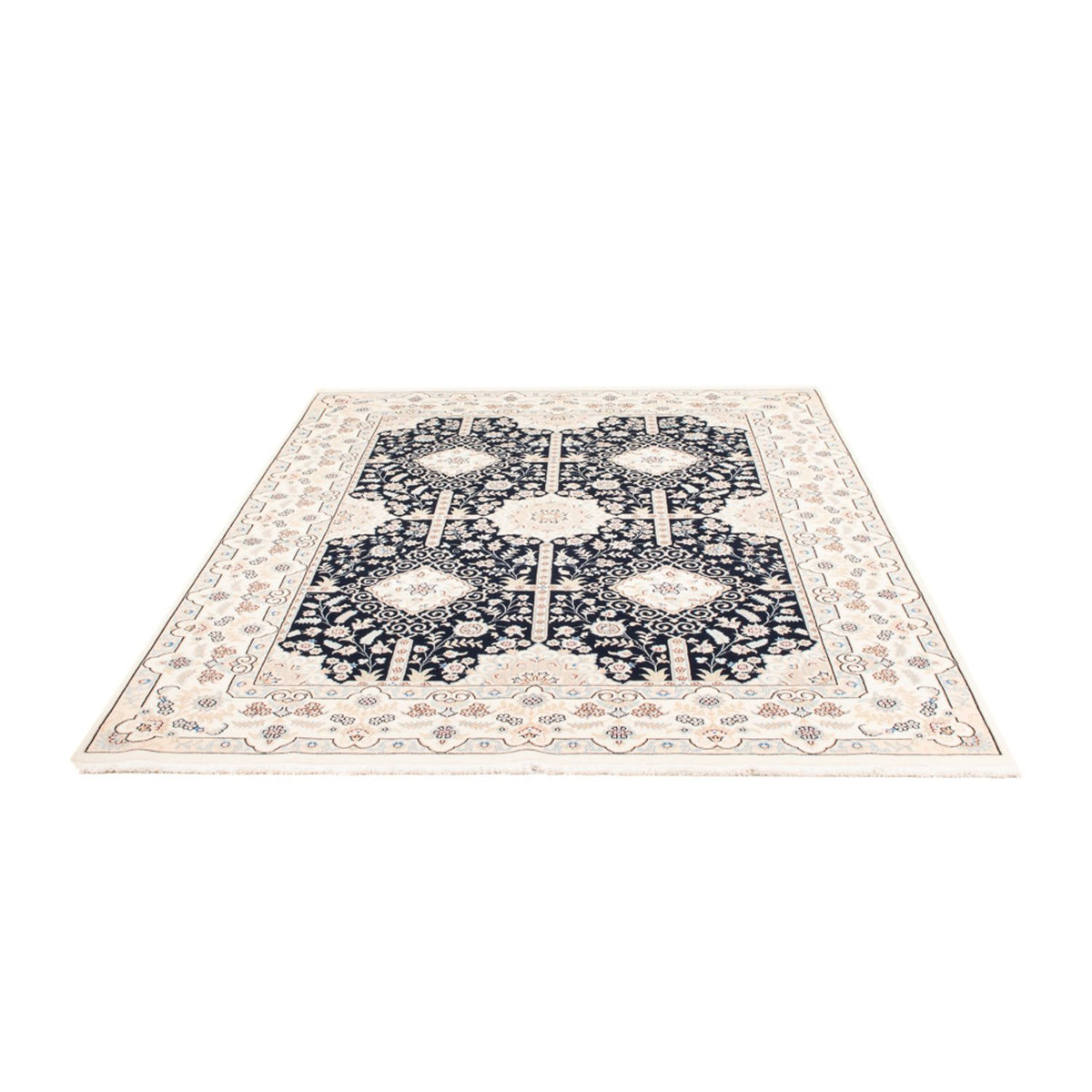 Tapis persan - Nain - 233 x 170 cm - bleu foncé