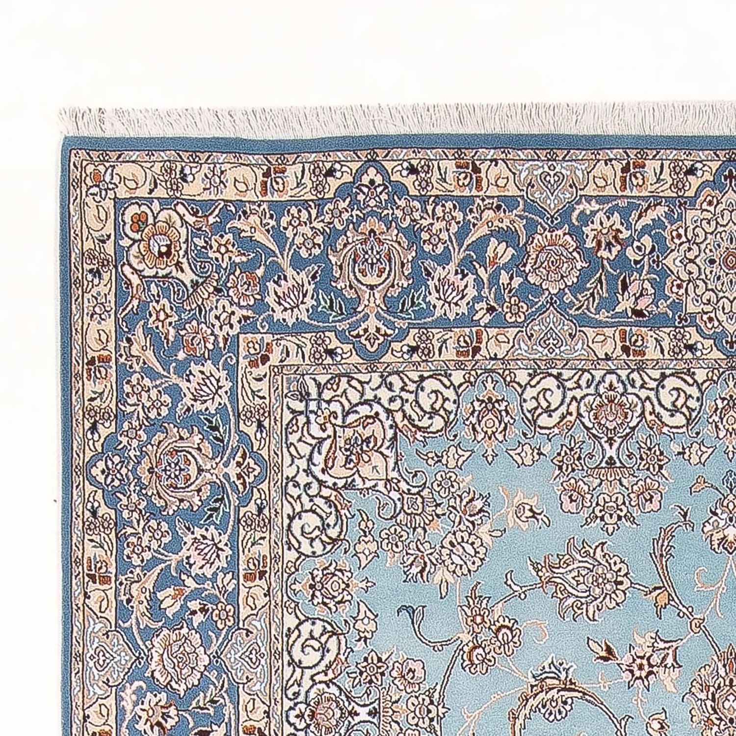 Tapis persan - Nain - Premium - 308 x 200 cm - bleu clair
