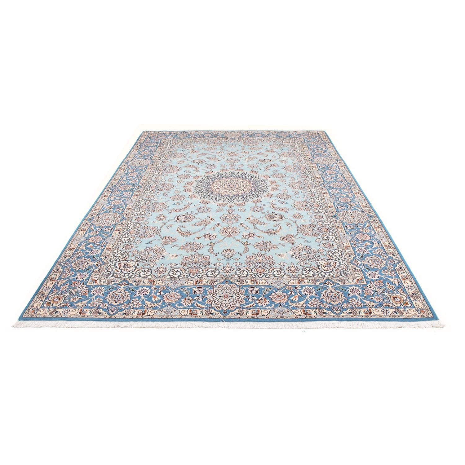 Tapis persan - Nain - Premium - 308 x 200 cm - bleu clair