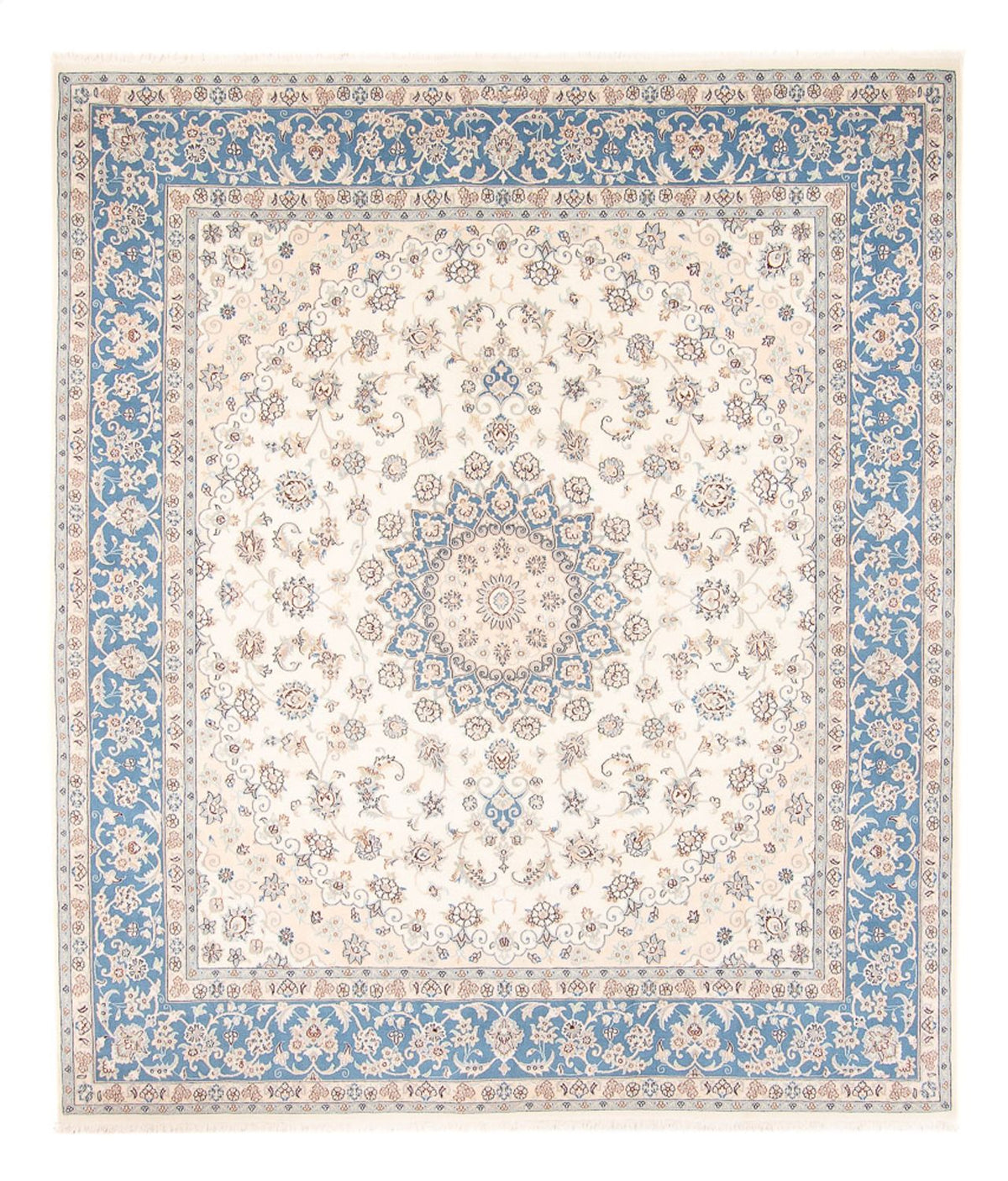 Tapis persan - Nain - 258 x 224 cm - crème