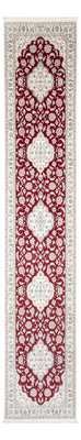 Tapis de couloir Tapis persan - Nain - Premium - 404 x 88 cm - rouge