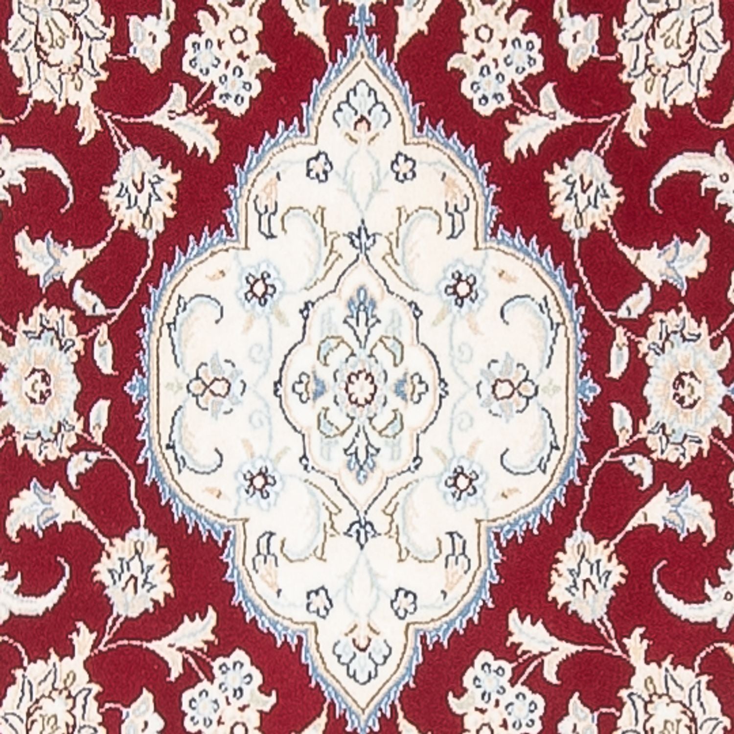 Tapis de couloir Tapis persan - Nain - Premium - 404 x 88 cm - rouge