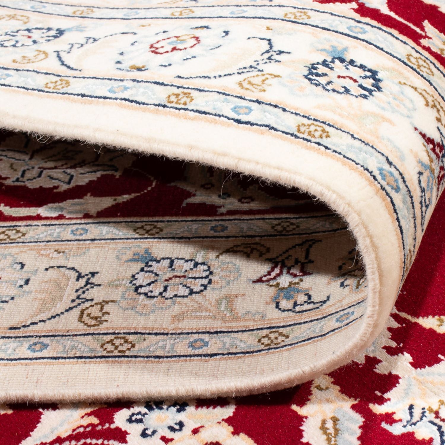 Tapis de couloir Tapis persan - Nain - Premium - 404 x 88 cm - rouge