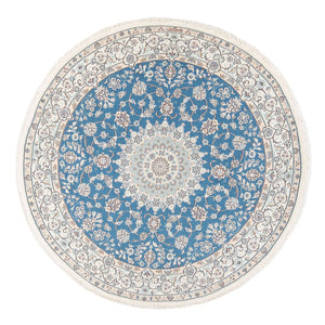 Tapis persan - Nain - Premium ronde  - 157 x 150 cm - bleu