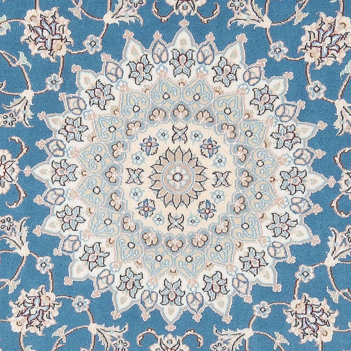 Tapis persan - Nain - Premium ronde  - 157 x 150 cm - bleu