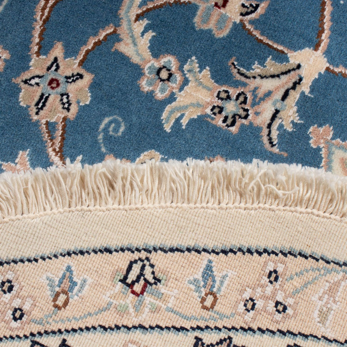 Tapis persan - Nain - Premium ronde  - 157 x 150 cm - bleu