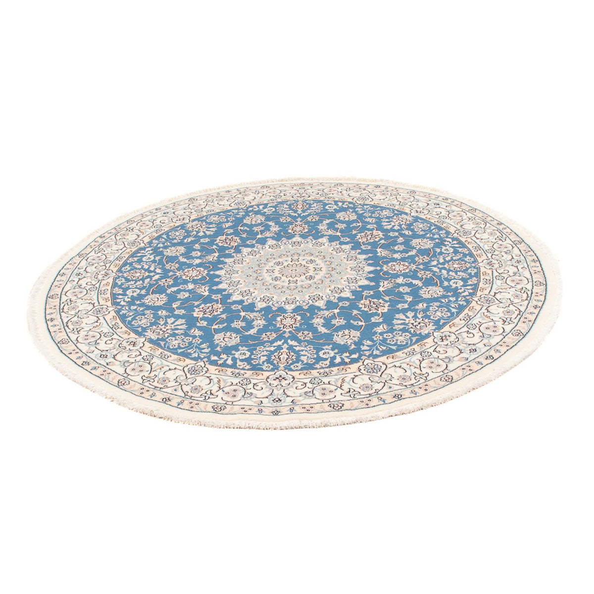 Tapis persan - Nain - Premium ronde  - 157 x 150 cm - bleu