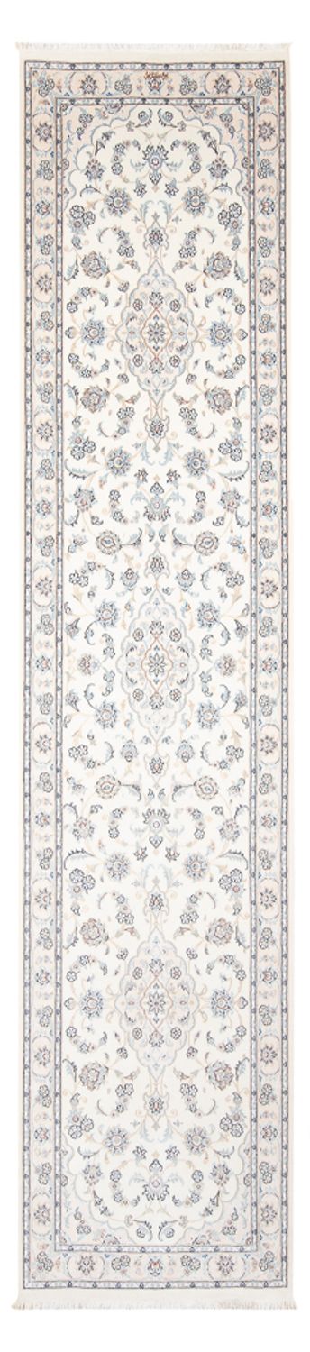 Tapis de couloir Tapis persan - Nain - Premium - 350 x 87 cm - crème