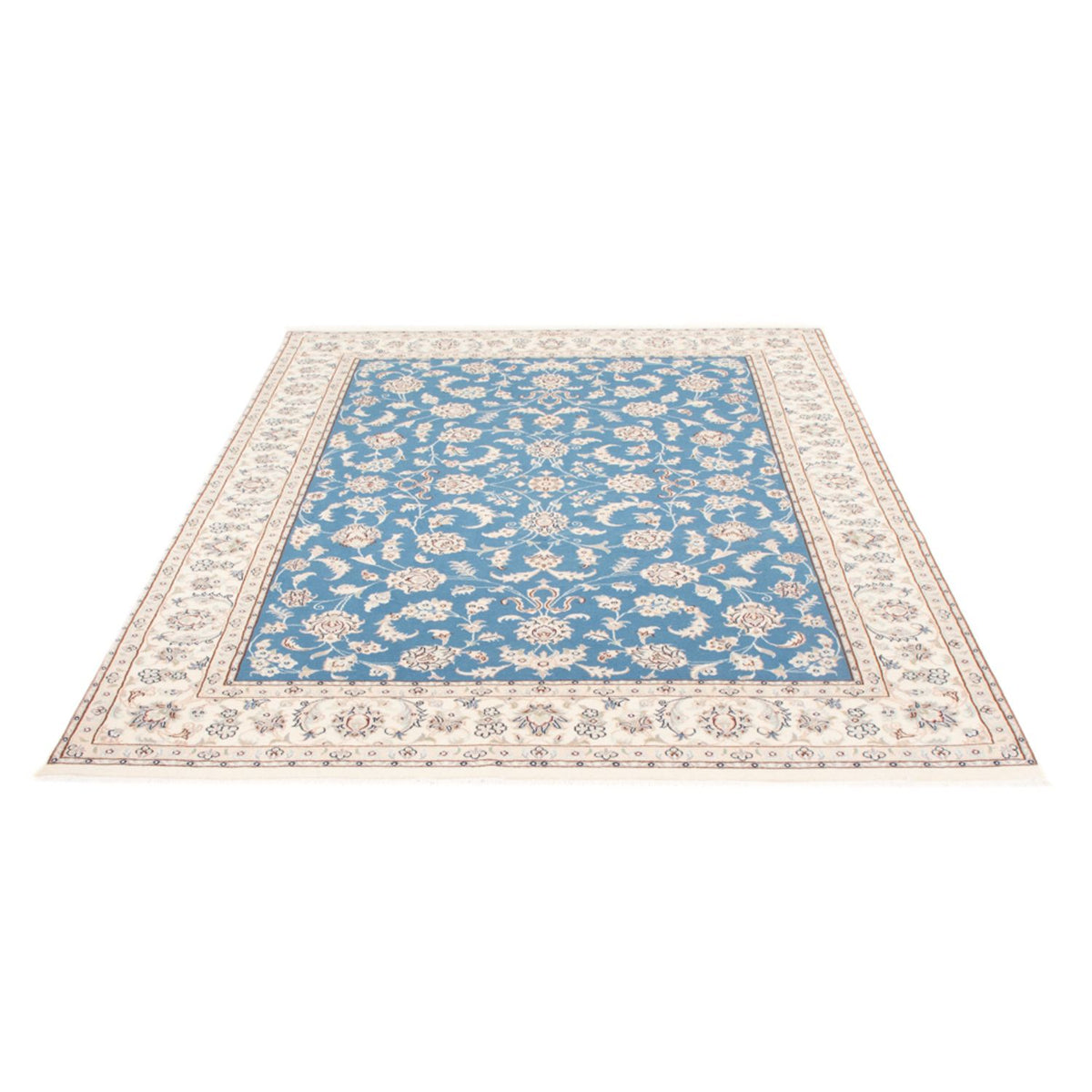 Tapis persan - Nain - Royal - 202 x 148 cm - bleu clair