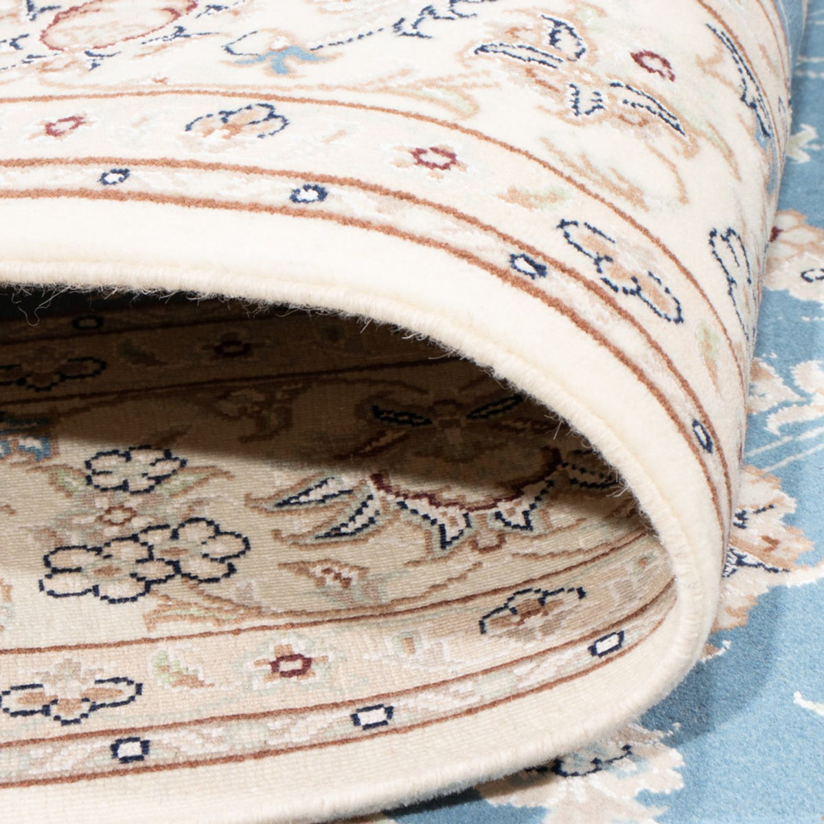 Tapis persan - Nain - Royal - 210 x 149 cm - bleu clair