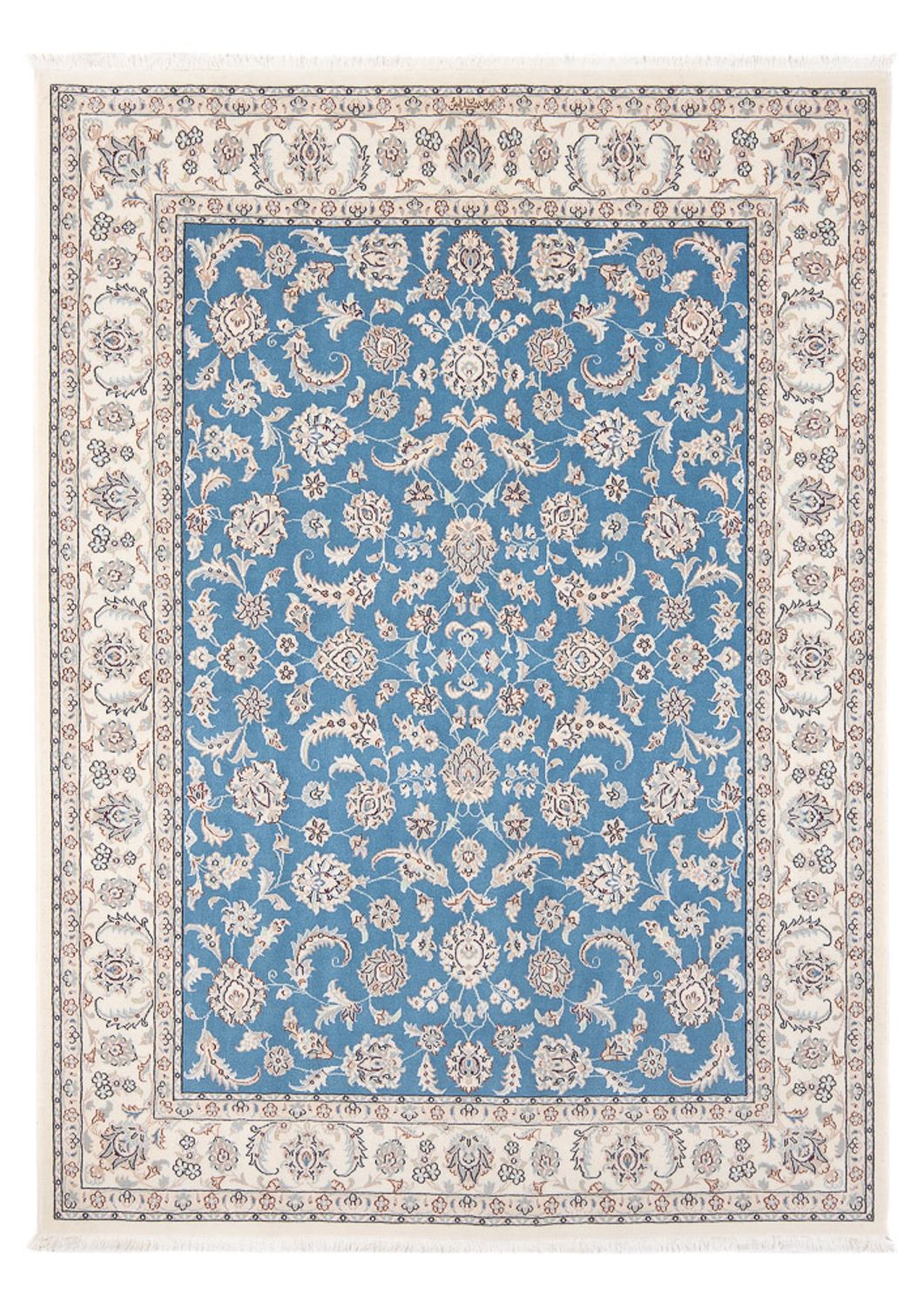 Tapis persan - Nain - Premium - 199 x 149 cm - bleu