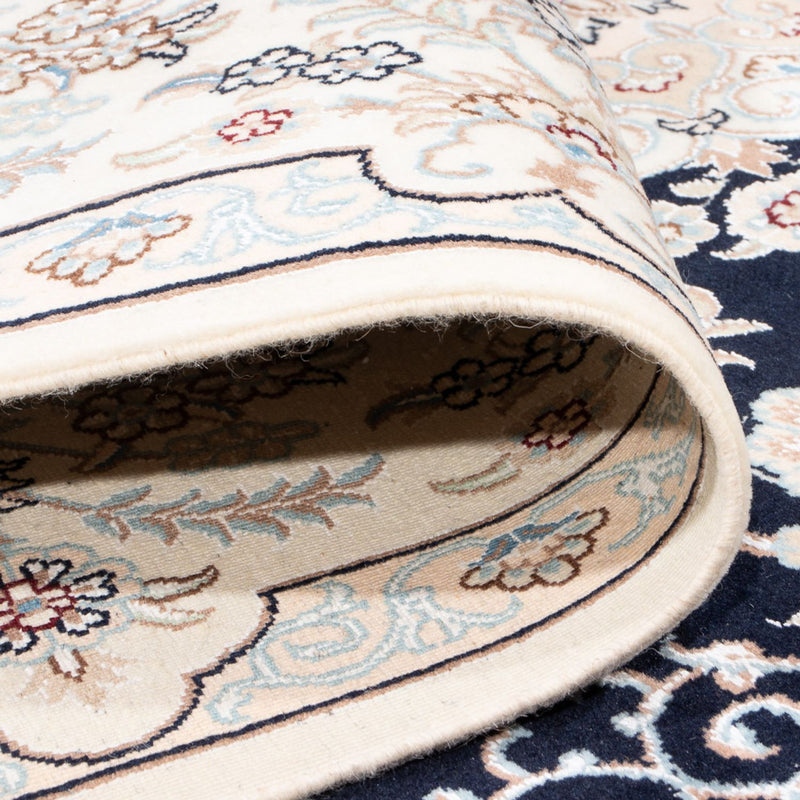 Tapis persan - Nain - Premium - 294 x 196 cm - bleu foncé