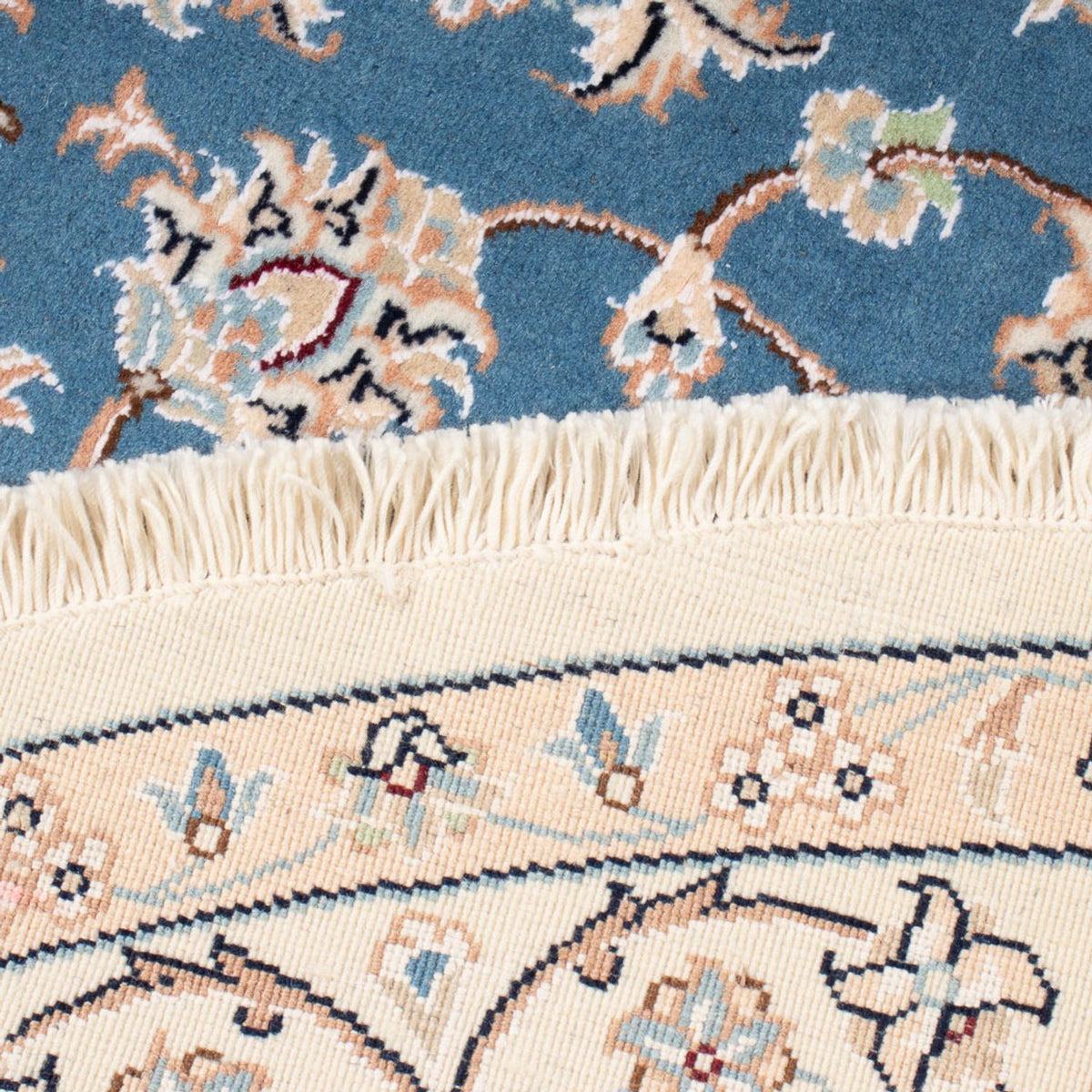 Tapis persan - Nain - Premium ronde  - 154 x 151 cm - bleu