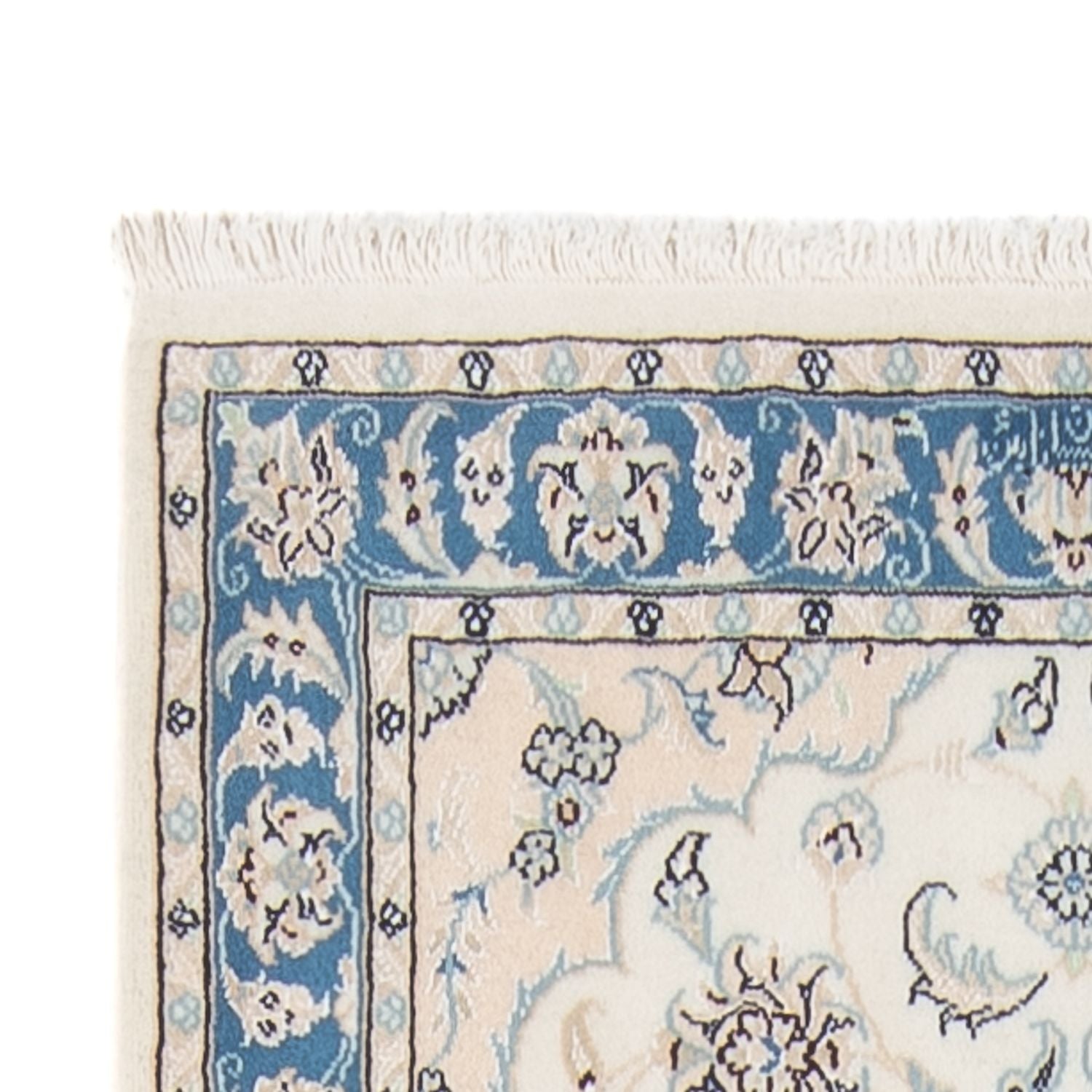 Tapis de couloir Tapis persan - Nain - Premium - 290 x 82 cm - crème