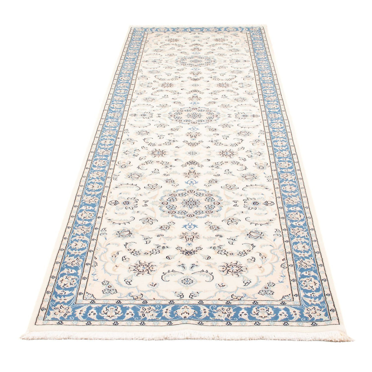 Tapis de couloir Tapis persan - Nain - Premium - 290 x 82 cm - crème