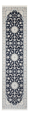 Tapis de couloir Tapis persan - Nain - Premium - 296 x 80 cm - bleu foncé