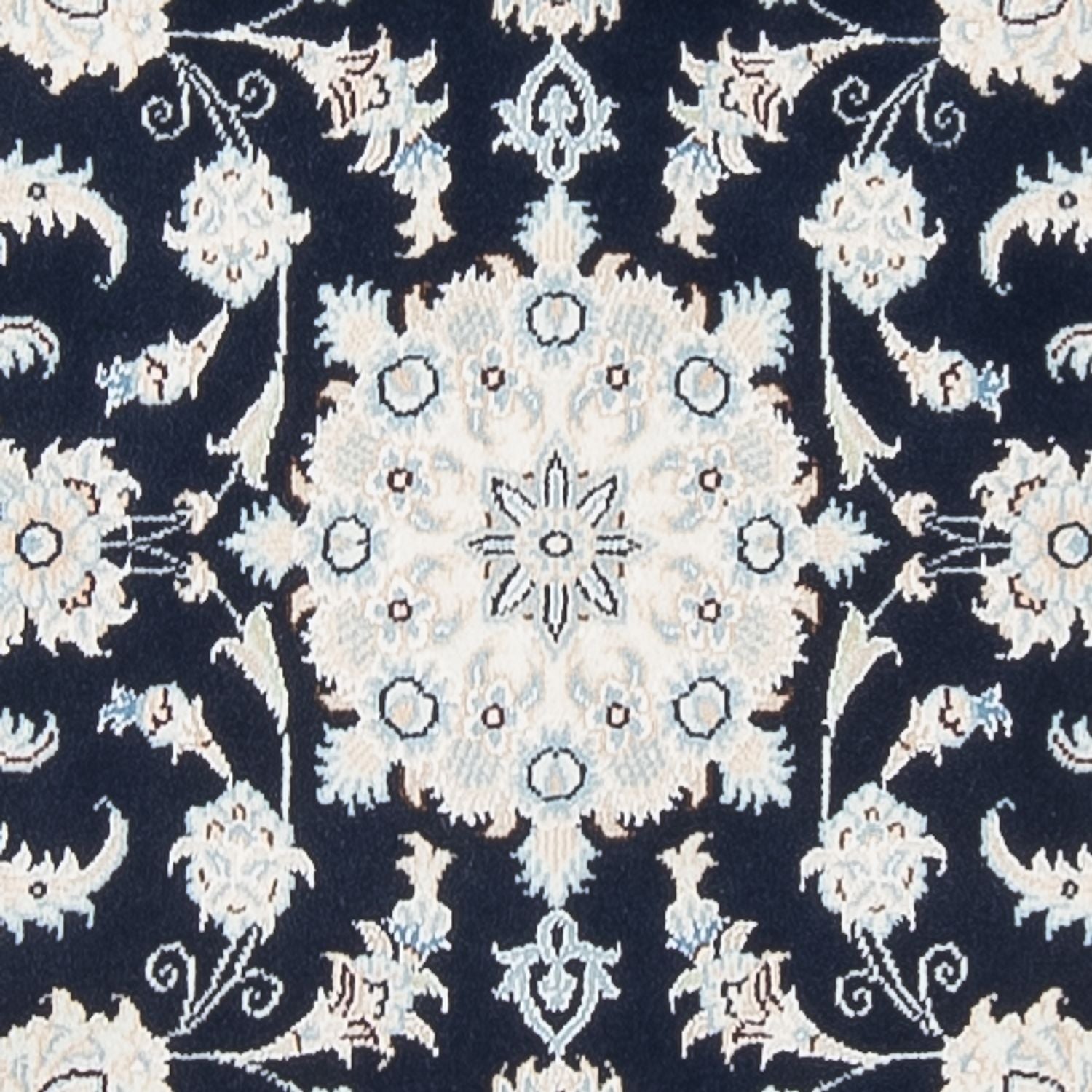 Tapis de couloir Tapis persan - Nain - Premium - 296 x 80 cm - bleu foncé