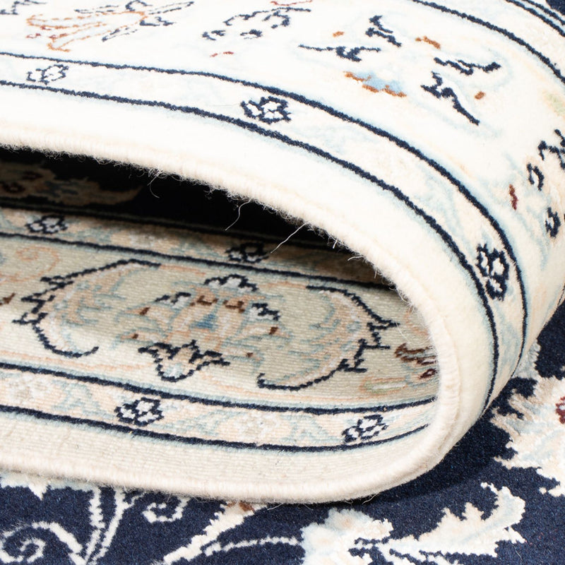 Tapis de couloir Tapis persan - Nain - Premium - 296 x 80 cm - bleu foncé