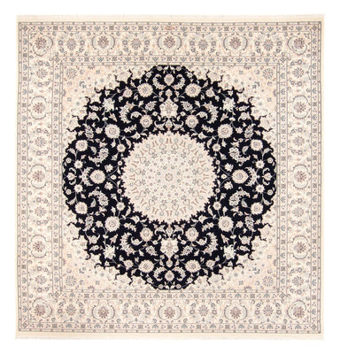 Tapis persan - Nain carré  - 258 x 246 cm - bleu foncé