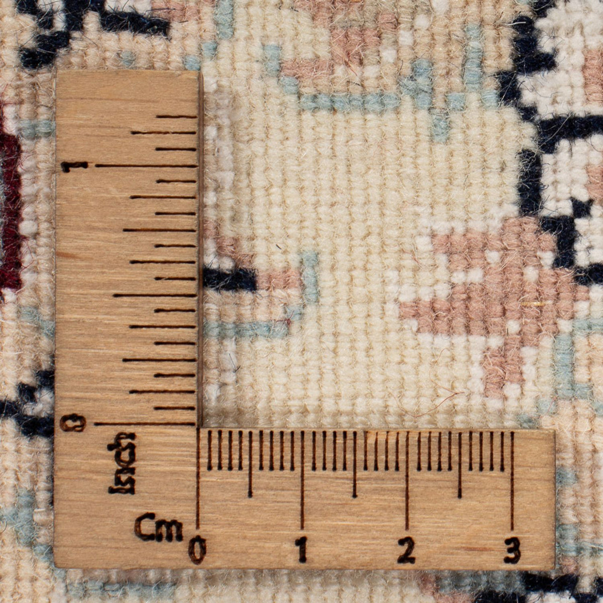 Tapis persan - Nain carré  - 258 x 246 cm - bleu foncé