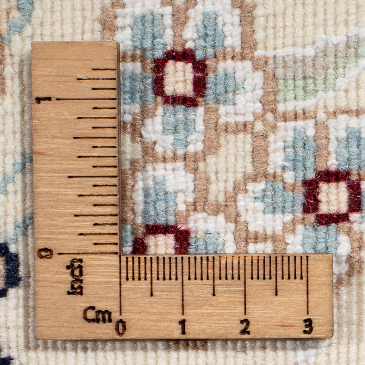 Tapis persan - Nain ronde  - 200 x 200 cm - bleu pétrole