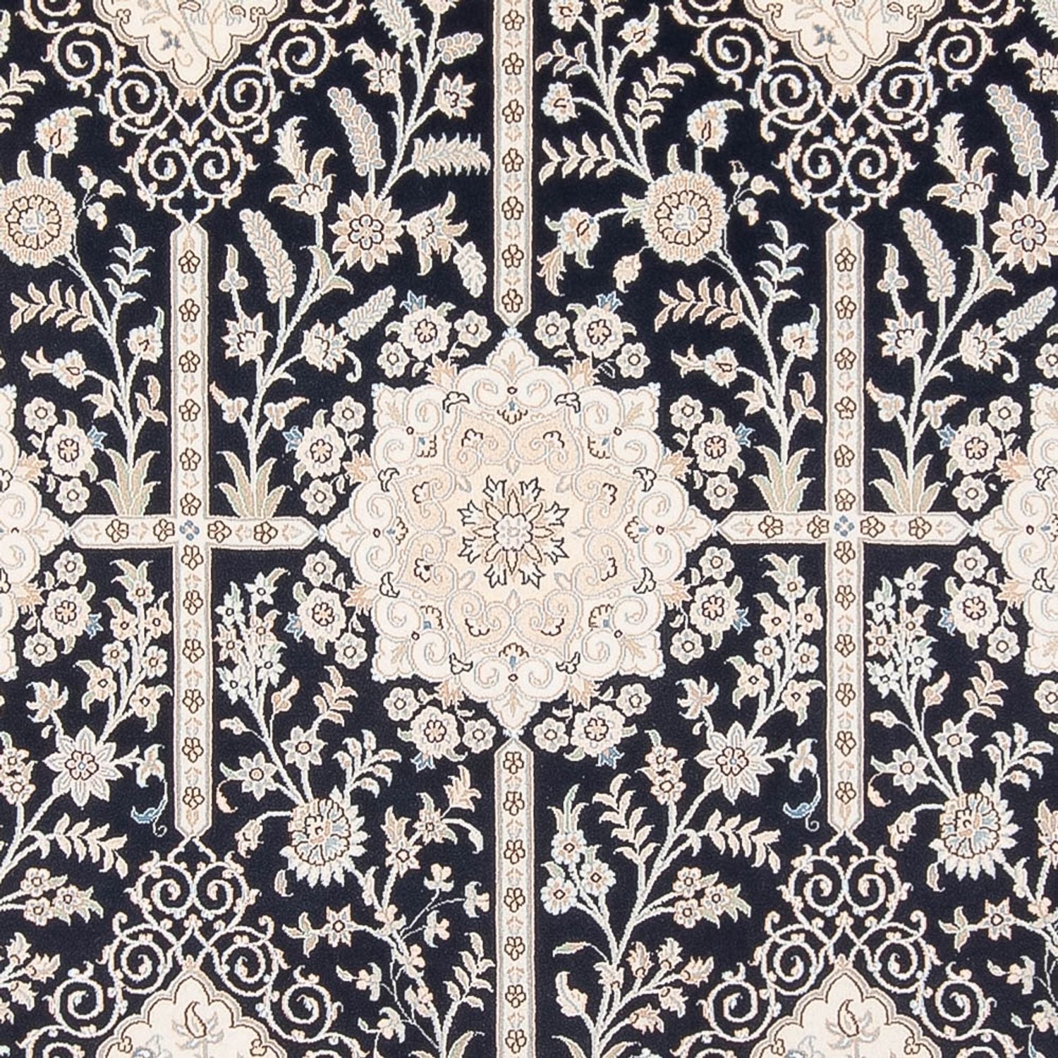 Tapis persan - Nain - Premium - 295 x 200 cm - bleu foncé
