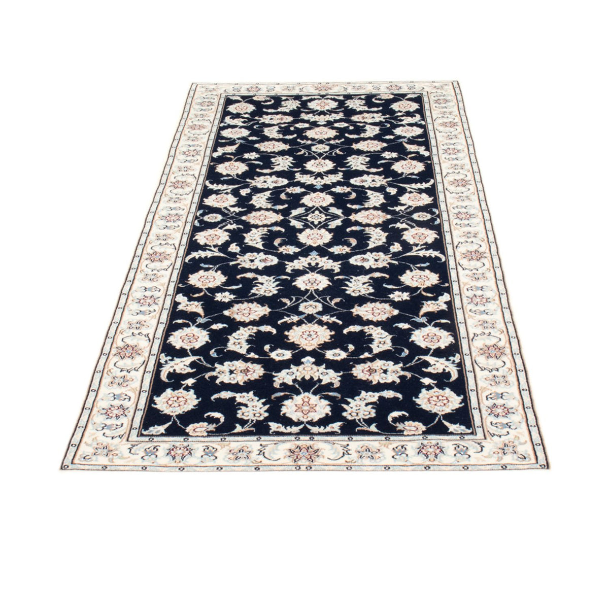 Tapis de couloir Tapis persan - Nain - Royal - 198 x 81 cm - bleu foncé