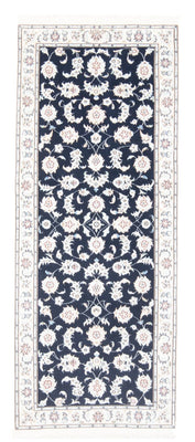 Tapis de couloir Tapis persan - Nain - Royal - 197 x 80 cm - bleu foncé