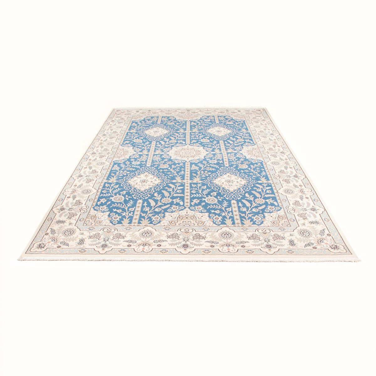 Tapis persan - Nain - Premium - 295 x 197 cm - bleu clair