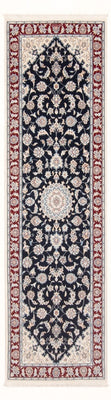 Tapis de couloir Tapis persan - Nain - Premium - 250 x 78 cm - bleu foncé