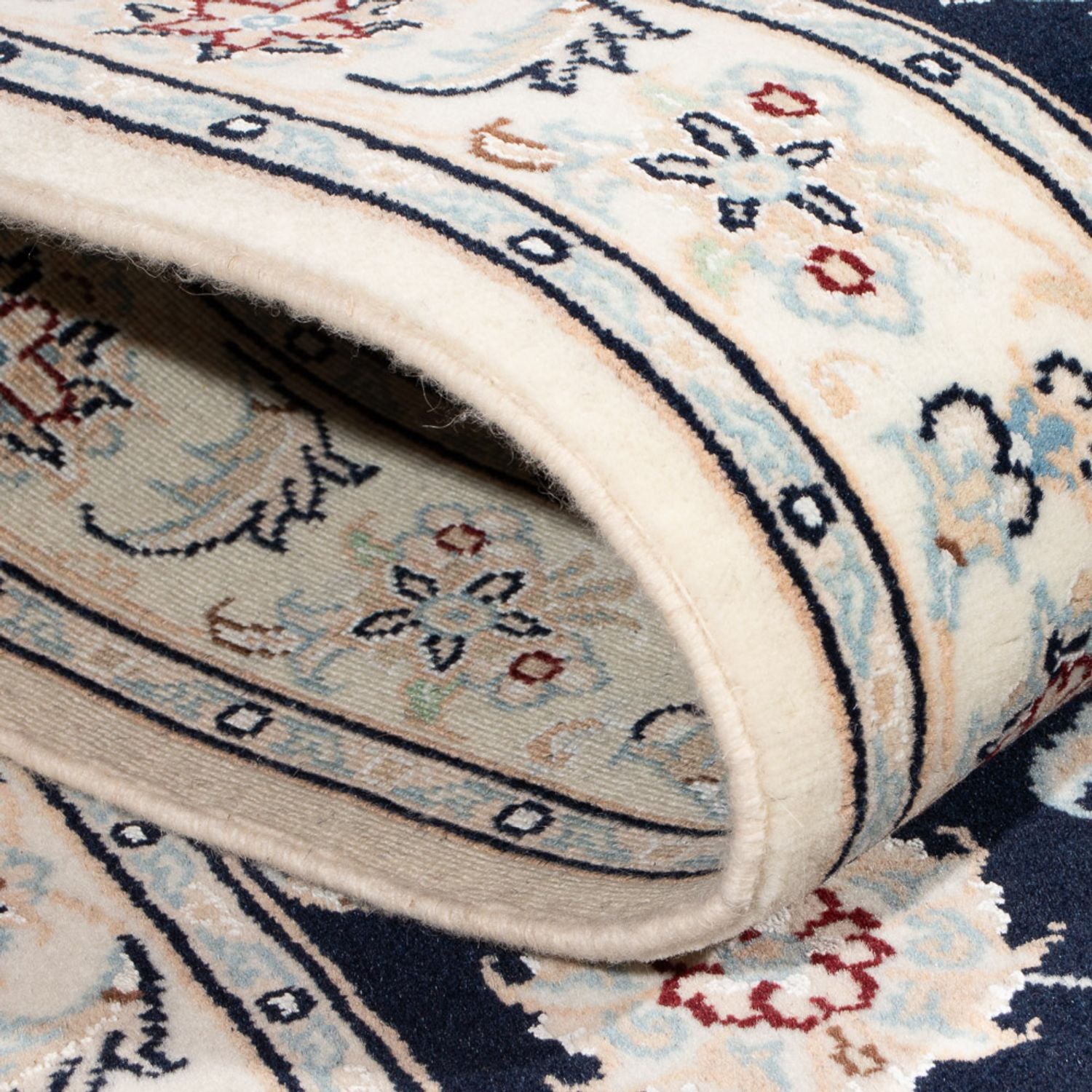 Tapis de couloir Tapis persan - Nain - Premium - 250 x 81 cm - bleu foncé