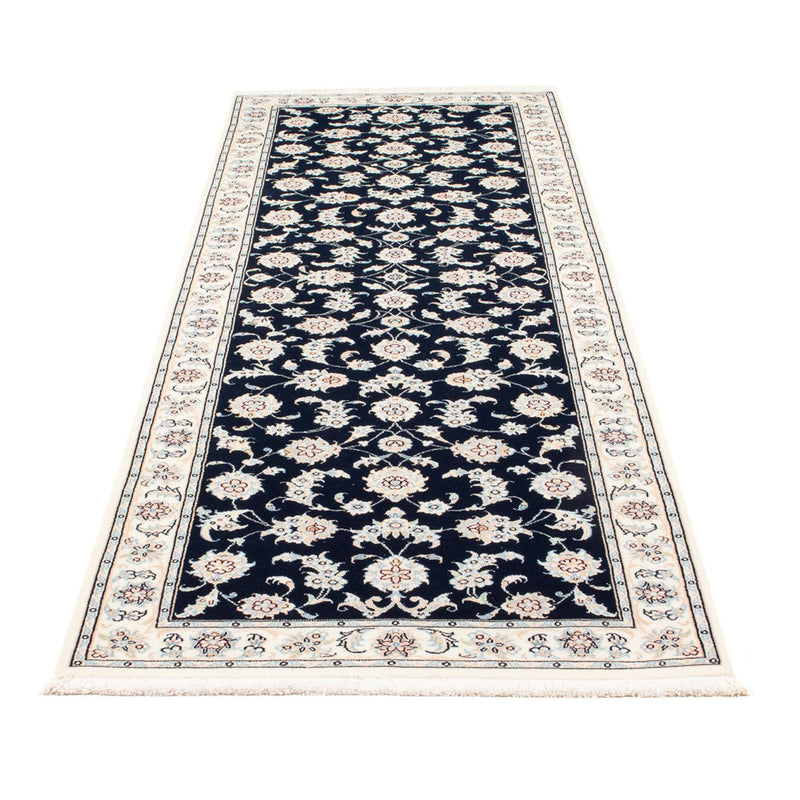 Tapis de couloir Tapis persan - Nain - Premium - 250 x 81 cm - bleu foncé