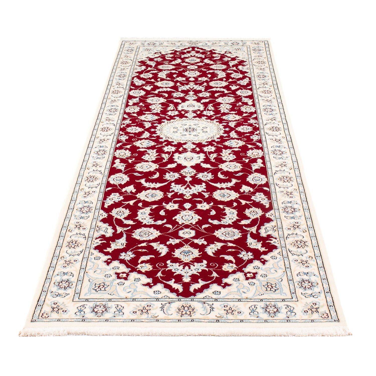 Tapis de couloir Tapis persan - Nain - Premium - 248 x 82 cm - rouge