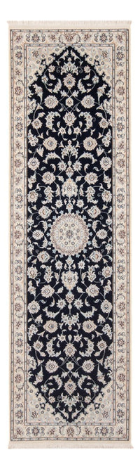 Tapis de couloir Tapis persan - Nain - Premium - 253 x 81 cm - bleu foncé