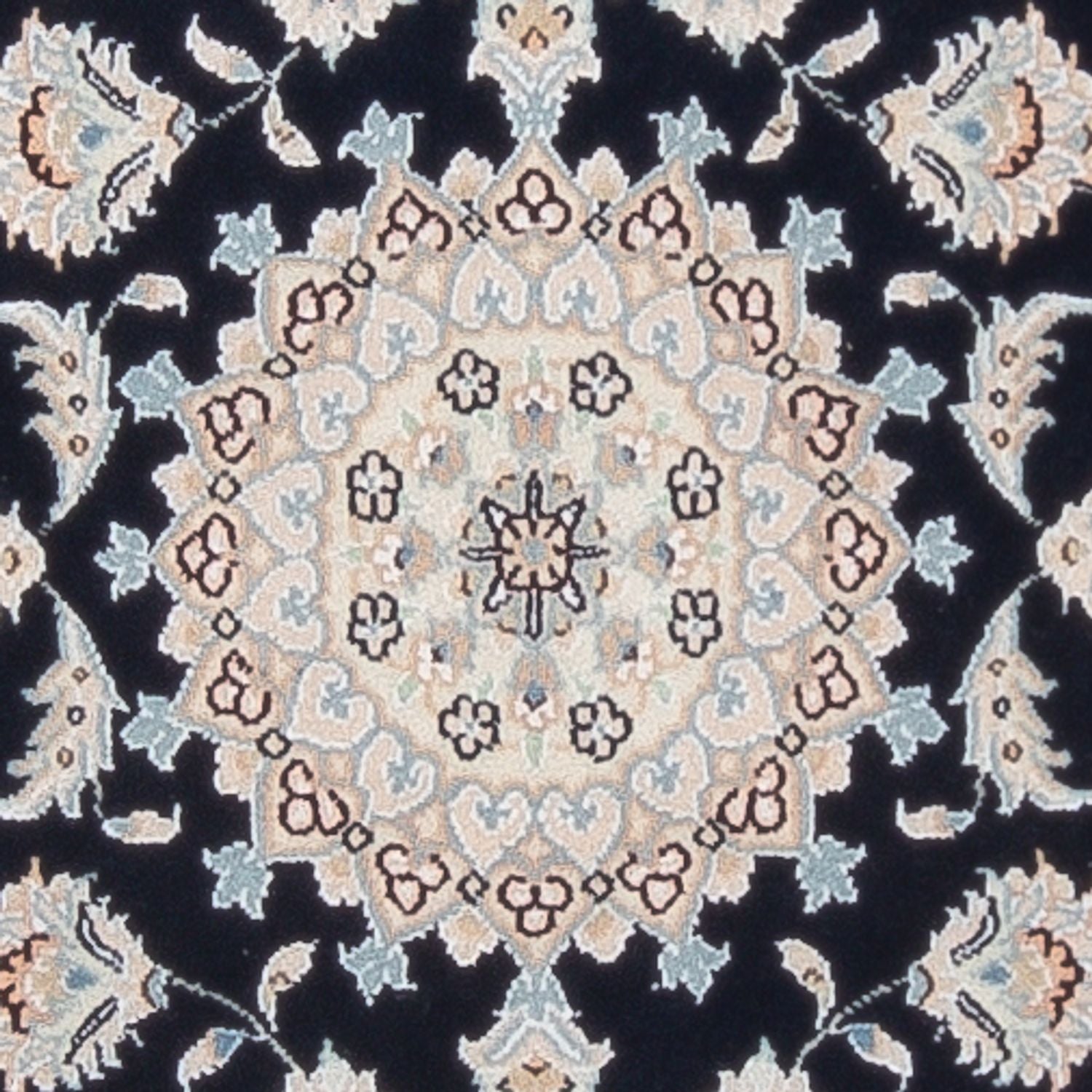 Tapis de couloir Tapis persan - Nain - Premium - 253 x 81 cm - bleu foncé