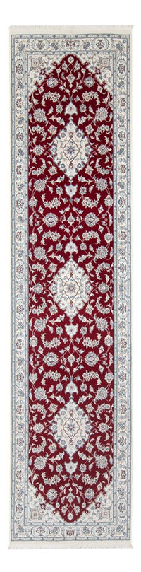 Tapis de couloir Tapis persan - Nain - Premium - 298 x 80 cm - rouge