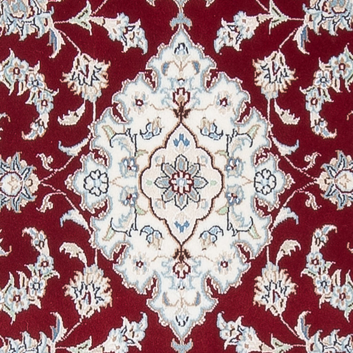 Tapis de couloir Tapis persan - Nain - Premium - 298 x 80 cm - rouge