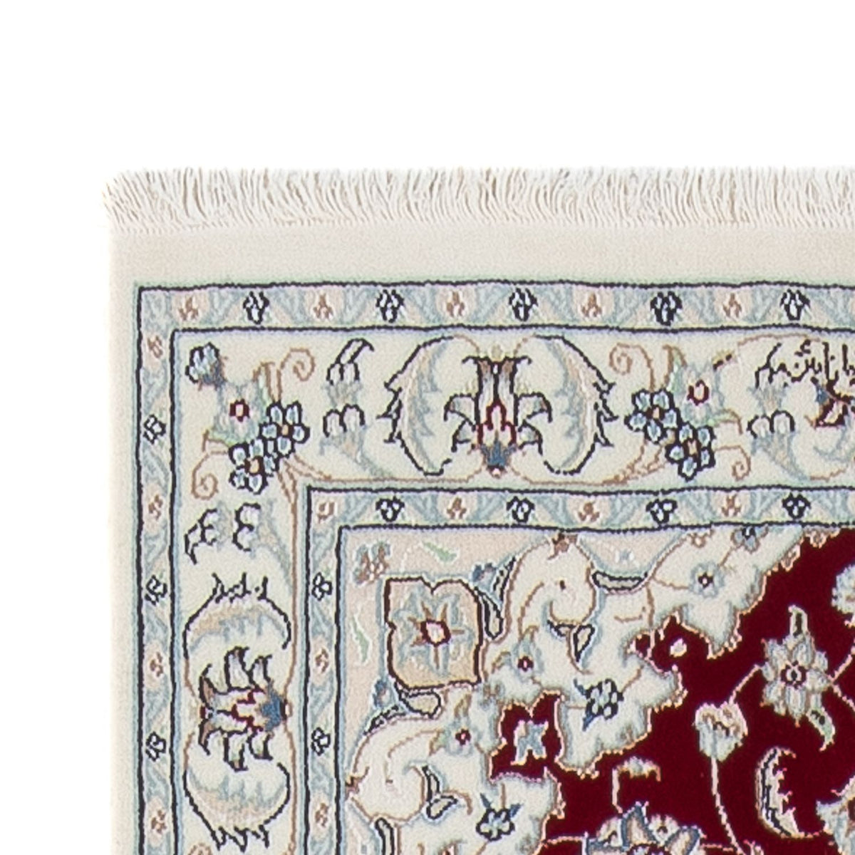 Tapis de couloir Tapis persan - Nain - Premium - 298 x 80 cm - rouge