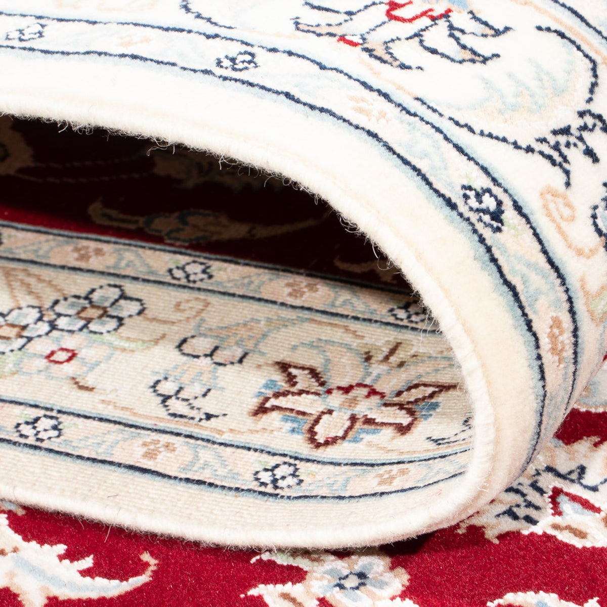 Tapis de couloir Tapis persan - Nain - Premium - 298 x 80 cm - rouge