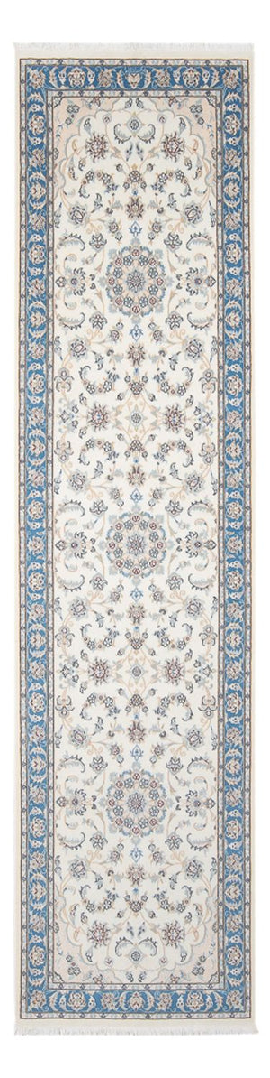 Tapis de couloir Tapis persan - Nain - Premium - 305 x 82 cm - crème